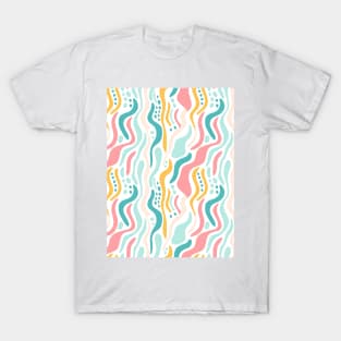 Autumn Nostalgia: Retro Pastel Doodle Delight T-Shirt